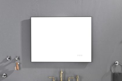 32x 24Inch LED Mirror Bathroom Vanity Mirror with Back Light;  Wall Mount Anti-Fog Memory Large Adjustable Vanity Mirror