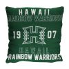 Hawaii OFFICIAL NCAA "Stacked" Woven Pillow; 20" x 20"