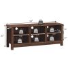 Universal Wooden TV Stand for TVs up to 60 Inch with 6 Open Shelves