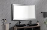 (ONLY FOR PICKUP) 60*36 LED Lighted Bathroom Wall Mounted Mirror with High Lumen+Anti-Fog Separately Control