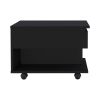 Lift Top Coffee Table Mercuri, Casters, Black Wengue Finish