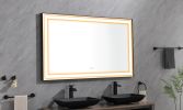 (ONLY FOR PICKUP) 60*36 LED Lighted Bathroom Wall Mounted Mirror with High Lumen+Anti-Fog Separately Control