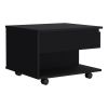 Lift Top Coffee Table Mercuri, Casters, Black Wengue Finish