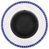 Mosaic Fire Pit Blue and White 26.8" Ceramic