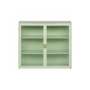 27.56"Glass Doors Modern Two-door Wall Cabinet with Featuring Three-tier Storage for Entryway Living Room Bathroom Dining Room,Mint Green