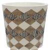 S/2 10/12" DIAMOND PLANTER W/ WOOD LEGS, BROWN(KD)