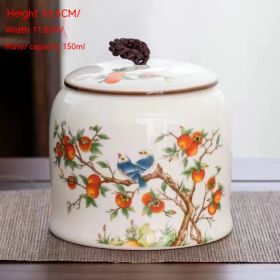 Porcelain Tea Sealed Cans Large Household Moisture-proof Storage Tank (Option: Style 5)