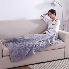 USB Shawl Warm Body Electric Heating Blanket 5v Low Voltage (Option: Silver-100x140 Without Zipper)