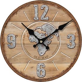 Simple Wood Grain Digital Density Plate Clock (Option: Style 9to12 Inch)