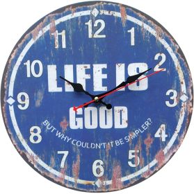 Simple Wood Grain Digital Density Plate Clock (Option: Style 13to12 Inch)