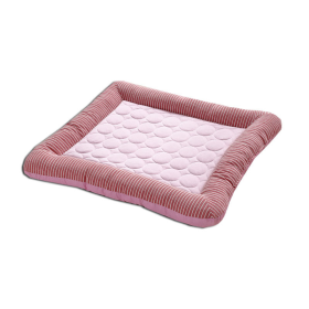 Pet Cooling Pad Bed For Dogs Cats Puppy Kitten Cool Mat Pet Blanket Ice Silk Material Soft For Summer Sleeping Pink Blue Breathable (size: S)