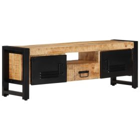 TV Stand 47.2"x11.8"x15.7" Solid Wood Mango (Color: Brown)