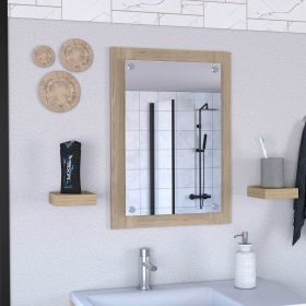 Bathroom Mirror Epic, Frame, Light Pine Finish (Color: Light Pine)