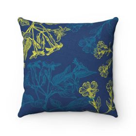 Blooming Floral Double Sided Faux Suede Cushion - 4 Sizes (size: 16" x 16")