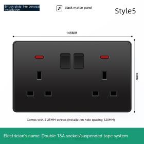 British British Standard Multi-Use Hong Kong Version Switches And Sockets (Option: 5 Style)