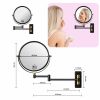 8-inch Wall Mounted Makeup Vanity Mirror, 1X / 10X Magnification Mirror, 360° Swivel with Extension Arm