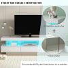 Modern LED TV Stand for 70 inch TV with Shelves and Storage Drawers Modern, Entertainment Center, White Tabletop High Glossy TV Stand for living Room