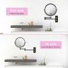 8-inch Wall Mounted Makeup Vanity Mirror, 1X / 10X Magnification Mirror, 360° Swivel with Extension Arm