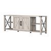 WESOME 68" TV Stand Wood Metal TV Console Industrial Entertainment Center Farmhouse With Storage Cabinets and Shelves, Multiple Color Options