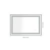 36*24 LED Lighted Bathroom Wall Mounted Mirror with High Lumen+Anti-Fog Separately Control