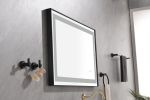 36*24 LED Lighted Bathroom Wall Mounted Mirror with High Lumen+Anti-Fog Separately Control