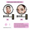 8-inch Wall Mounted Makeup Vanity Mirror, 1X / 10X Magnification Mirror, 360° Swivel with Extension Arm