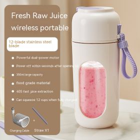 Home Multifunction Juicer Travel (Option: Purple Juicer Cup-USB)