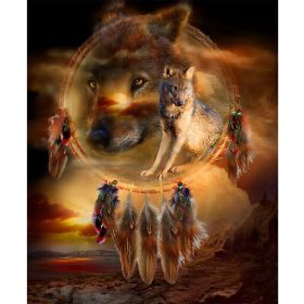 Couple Wolf Animal Landscape Diamond Painting (Option: Style6)